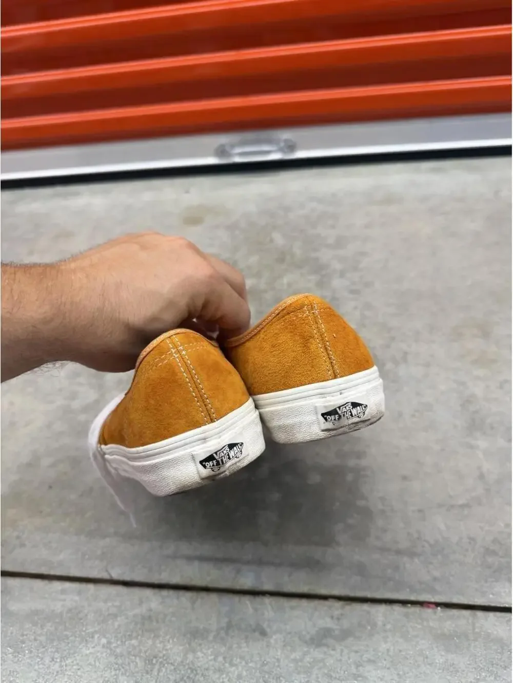 vans authentic desert sun mustard orange skate shoes size 8.5 MENS